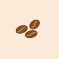 coffee bean icon isolated on a trendy beige background Royalty Free Stock Photo